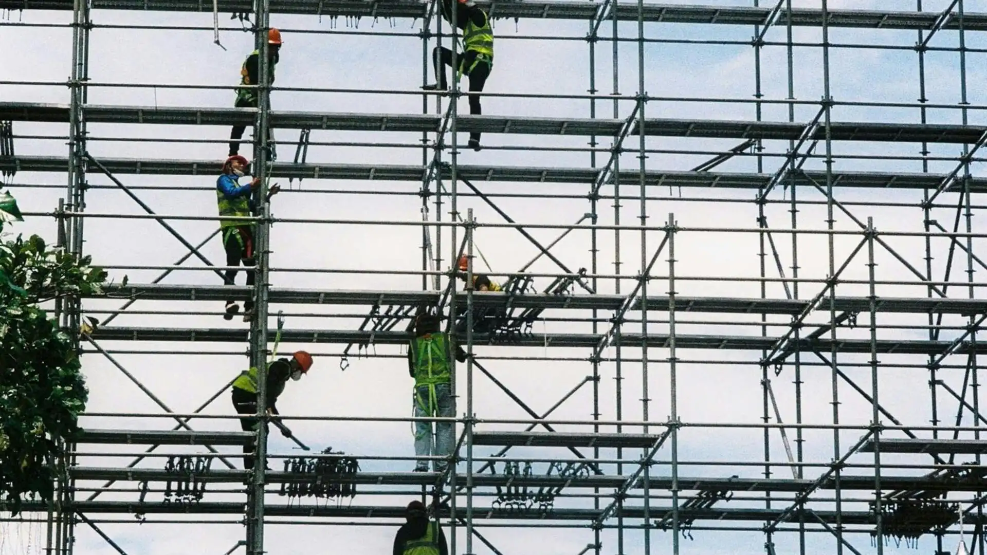 Gerüst an einer Baustelle